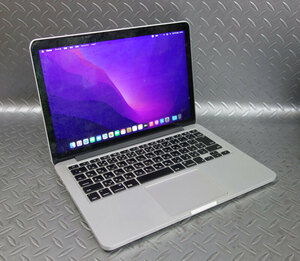 ◆中古◆Apple MacBook Pro (Retina, 13インチ, Early 2015) A1502◆Core i5-2.9GHz/8GB/512GBフラッシュストレージ/OS12.6.2