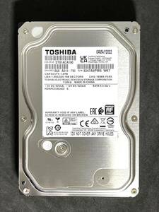 【送料無料】 ★ 1TB ★　TOSHIBA　/　DT01ACA100　【使用時間：9466ｈ】　2022年製　良品　3.5インチ 内蔵HDD　SATA600/7200rpm