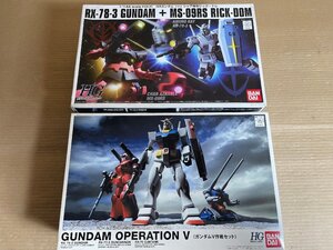 プラモデル　接着剤無　未組立・箱ダメージ有　バンダイ HGUC 1/144 ガンダムV作戦セット　G3ガンダムプラスシャア専用リックドム