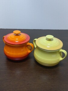 LE CREUSET ル クルーゼ スープ ボウルポット 2点 美品