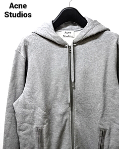 XXS【Acne Studios JOHNA HOOD PAW15 CA39815 / RN131738 GRAY アクネ ストゥディオズ パーカー グレー フーディー Zipパーカー】