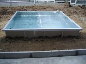 アルミ製 大型 角型 非常用 水槽 池 庭園に オーダーメイド A90
