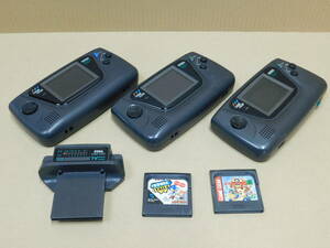 SEGA セガ ゲームギア 3台まとめて【HGG-3210】GAME GEAR ソニック＆テイルズ・ぷよぷよ通・TV TUNER（HGG-3001）