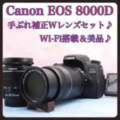 美品＆手ぶれ補正Wレンズ☆Canon EOS 8000D☆一眼レフカメラ