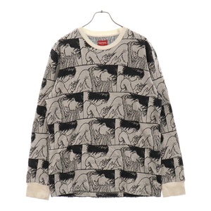 SUPREME シュプリーム 17AW ×AKIRA Syringe Jacquard L/S Top アキラ シリンジ ジャガード長袖Tシャツ ロンT グレー