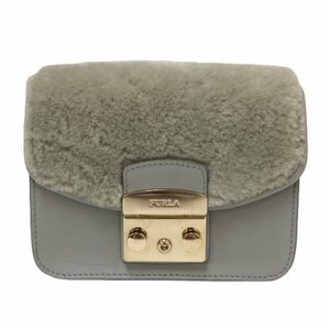 フルラ FURLA メトロポリス フェー付きチェーン斜め掛け ショルダーバッグ グレー