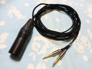 SENNHEISER HD700 Tribute7 ケーブル 8N-ofc 四芯 XLRコネクタ 4ピン 190cm AudioQuest NightHawk ( 2.5mm4極 3.5mm3極 4.4mm5極 変更可