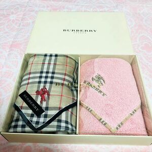 【人気柄】新品/2枚/BURBERRY/タオルハンカチ/正規品/バーバリー/綿100%/未使用/即決あり/匿名発送/ノバチェック/ハンドタオル/箱付き