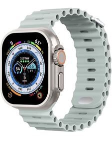 Apple Watch オーシャンバンド アップルウォッチ バンド 42mm 44mm 45mm 49mm スポーツバンド 交換ベルト シリコン製 新色