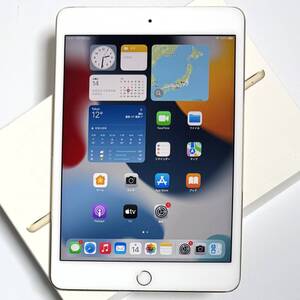 Apple SIMフリー iPad mini 4 ゴールド 128GB MK782J/A Wi-Fi+Cellular バッテリー最大容量81% アクティベーションロック解除済