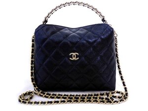 新品同様品 2024年 新作 CHANEL シャネル AP4066 ■ チェーン クラッチ バッグ 黒 ブラック グレインド シャイニー カーフスキン□6L