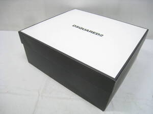 ※箱のみ DSQUARED2 ディースクエアード 空箱 空き箱 BOX ボックス 黒×白 ブラック ホワイト サイズ36.5×32.5×14.5cm