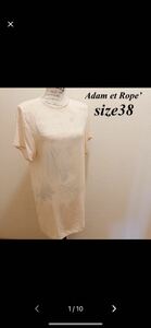 美品Adamet Rope’ピンクシンプル膝丈ブラウス風ワンピース★チュニック★