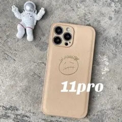 D350iPhone11pro用ケースベージュかわいい子どもキャラクターカバー