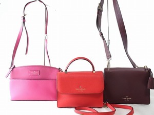 1円　未使用に近い　ケイトスペード　kate spade NEW YORK　3点セット　★　斜め掛け　ショルダーバッグ　ポシェット　★　レザー　954