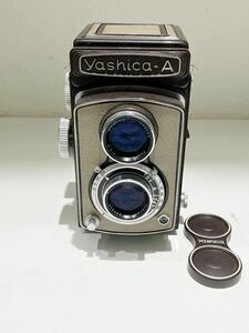 ジャンク 動作未確認 二眼レフカメラ YASHICA-A 蛇腹カメラ 