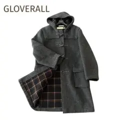 美品☆GLOVERALL☆裏地チェックロングダッフルコート ダークグレー  XL