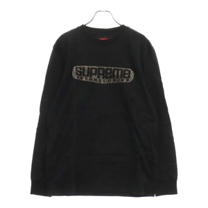 SUPREME シュプリーム 19SS Tech L/S Tee フロントプリント ロングスリーブ 長袖Tシャツ ブラック