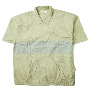 monkey time モンキータイム BROAD COLOR BLOCK SHIRT ブロードカラーブロックシャツ 8316-173-0088 L ベージュ 半袖 アローズ g7364