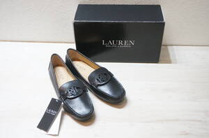 【J30-1.O】タグ付き！ RALPH LAUREN ラルフローレン レディース ローファー ブライン BRYNN-FL-DRV ブラック サイズ:6B/23㎝ 20900円