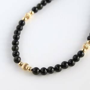 K18YG トルマリン ネックレス ブラックカラー gold tourmaline necklace 315