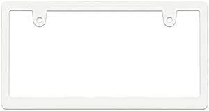 【新法規 車検対応品】 ナンバーフレーム スリムタイプ 白 新基準車検対応 マット ホワイト 無地 ナンバープレートの縁隠し ライ