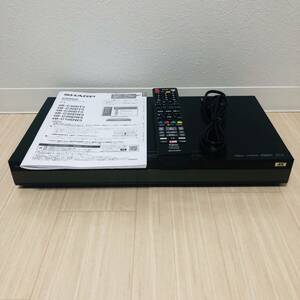 【動作品】 SHARP 4Kレコーダー 4B-C20DW3 2021年製 シャープ リモコンつき ブルーレイレコーダー