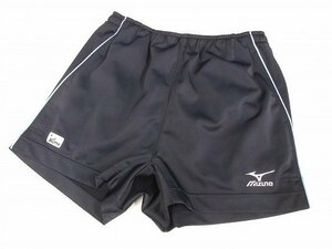 I3100：日本製！MIZUNO ミズノ JTTA公認 レディース ショーツパンツ L ジャージ 卓球 練習着/トレーニングウェア 紺