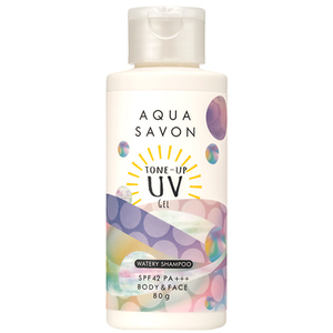 アクアシャボン トーンアップ UVジェル ウォータリーシャンプーの香り 80g 香水 フレグランス AQUA SAVON 新品 未使用