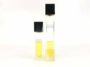 1円　希少　廃盤　グッチ　GUCCI　エンヴィ　ENVY　オードトワレ　スプレー　50ml/残量：4割　30ml/残量：5割　2本セット　YK-4563