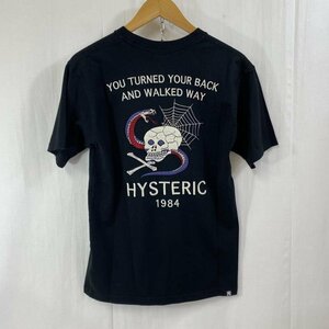 ヒステリックグラマー HYSTERIC GLAMOUR / 半袖Tシャツ / スカル / スネーク / スパイダーウェブ / 刺繍ロゴ / タグ付き / BLK / XS XS