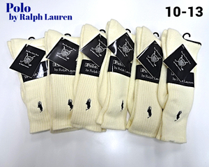 未使用 10-13 ６足セット【Polo by Ralph Lauren socks x 6 NATURAL 8222 ポロ バイ ラルフローレン ソックス メンズ ナチュラル 靴下】