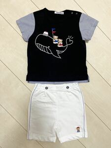 familiar 新作　ファミリア　美品試着のみ　90cm Tシャツ　短パン　セット　夏服　男の子　ボーイズ