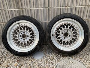 【BBS RS】 ET25 4穴 PCD100 7J 7.0J 15インチ EG6 NA6CE NA6C NB6 NB8 メッシュ リバレル 希少 当時物 