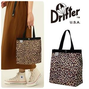 新品 Drifter ドリフター PAPER BAG TOTE S ペーパー バッグ トート レオパード 定価6,050円 エコバッグ