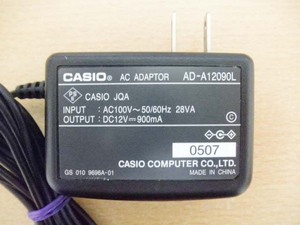 即決 CASIO ネームランド用 ACアダプター AD-A12090L 通電確認 中古経年品 現状渡し