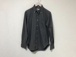 本物インディビジュアライズドINDIVIDUALIZEDSHIRTS長袖コットンシャツ アメカジアメリカ製14ハーフ32メンズビジネススーツグレー