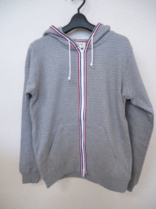 【KCM】bem-14-S★タグ付新品★【BEAMS/ビームス】メンズ　トリコ ライン ジップアップ パーカ　S　TOP GREY