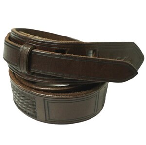 Rooster King ＆ Co. x N.HOOLYWOOD ルースターキング エヌハリウッド Buckleless Leather Belt バックルレスレザーベルト 38 ブラウン