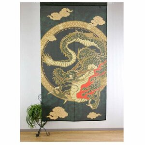 浮世絵のれん　飛龍　約85×150cm　ポリエステル100％　日本製　新品
