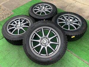 SPORT ABELIA 16インチホイール& 205/60R16 DUNLOP スタッドレスタイヤ 4本★ ノア ヴォクシー ステップワゴン アクセラ等★S250106