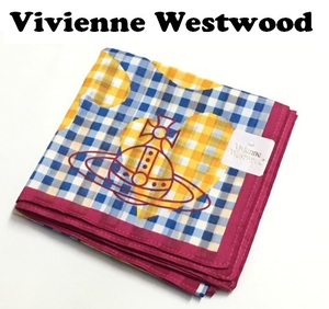 【Vivienne Westwood】(NO.9656）ヴィヴィアンウエストウッド ハンカチ ハート柄　未使用　47cm