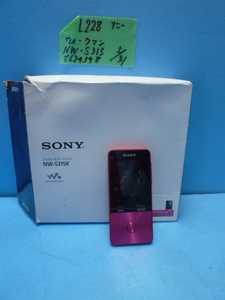  L228　SONY　ウォークマン　MP3プレーヤー　16GB　NW-S315 