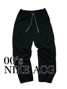 00s NIKE ACG TRAIL PANTS　ナイキエィシージー 希少XXL ブラック　カーゴ　テック　ギミック　Y2K