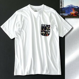 新品 キャンピングコンフォートライフ 春夏 アウトドア カヌー プリント Tシャツ LL 白【PW9M-T114_WT】 CAMPING COMFORT LIFE 半袖