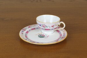 ロイヤルドルトン　スナックセット　カップ＆トレイ　ハンドペイント　アンティーク　ROYAL DOULTON　イギリス　と22