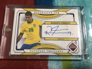 06/49 ロベルトフェルミーノ PANINI NATIONAL TREASURES DEFINITIVE INK BRAZIL ROBERTO FIRMINO ブラジル代表 直筆サイン オンカード