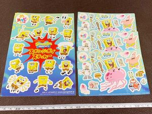 スポンジボブ シール 4枚 ステッカー マクドナルド ハッピーセット SpongeBob Square Pants