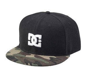 セール DC SHOES ディーシーシューズ スター EMB 刺プリント スナップバック 平ツバ キャップ 帽子 黒 迷彩 フリー DCP241208 メンズ