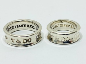 1円～ TIFFANY＆Co. ティファニー 1837 ナロー リング 指輪 シルバー SV 925 15号 7号 2点セット